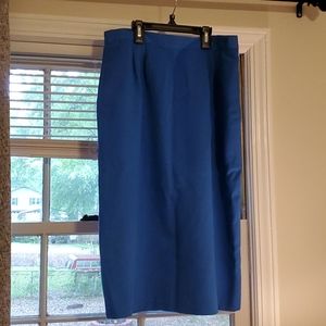 Blue pencil skirt